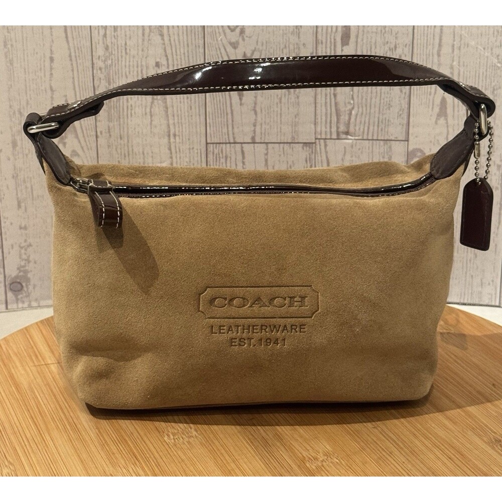 Vintage Y2K Coach Leatherware Est 1941 Mini Hobo Bag Demi Pouch Tan Leather